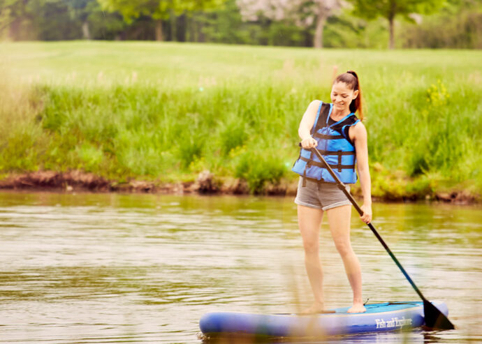 paddle boarding on the Potomac