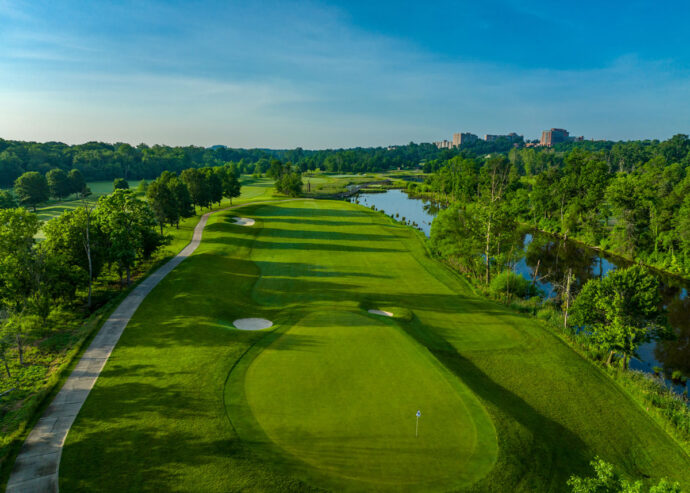 Aerial view of Lansdowne's Norman Golf course.