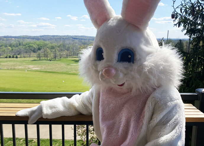 Easter Bunny on Terrace