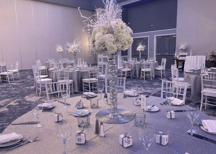 Winter-themed ballroom